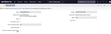 ITSM-Service NOW - Transform Map Tables for Automation Event (SWIM)