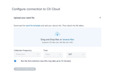 Connect met CX Cloud-venster configureren