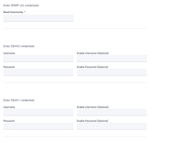 SNMP v2, SSHV2 en SSHV1 referenties