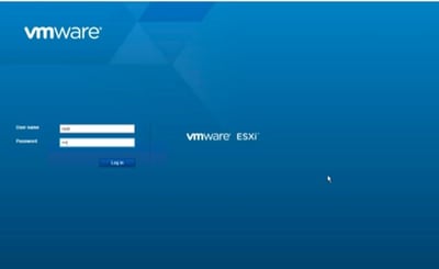 Inloggen bij VMware ESXi