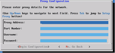 Configuração de proxy