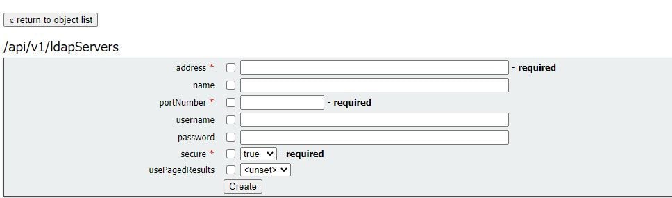 CMS LDAP 통합 - LDAP 서버 API