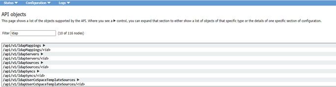 تكامل CMS LDAP - معلمات LDAP في واجهة برمجة التطبيقات