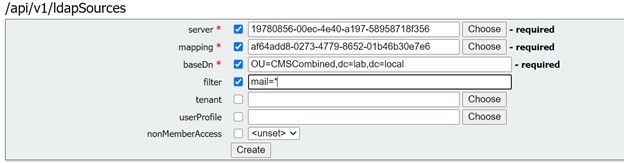 CMS LDAP 통합 - 데이터로 새 LDAP 소스 생성