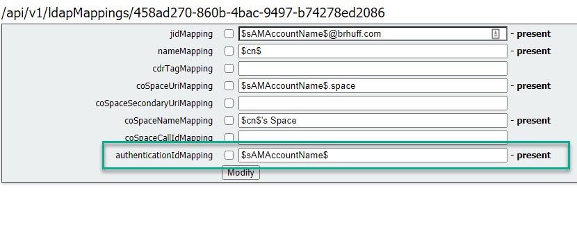 ldapmapping authenticationmappingld