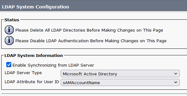 CUCM LDAP 컨피그레이션 1