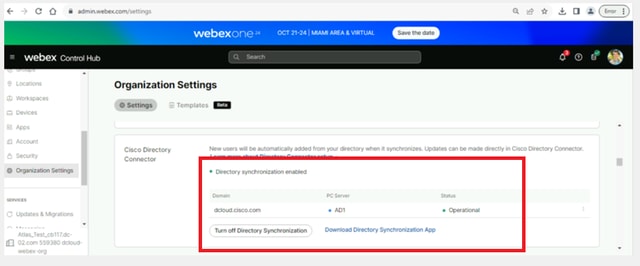 19 Configuración de la organización