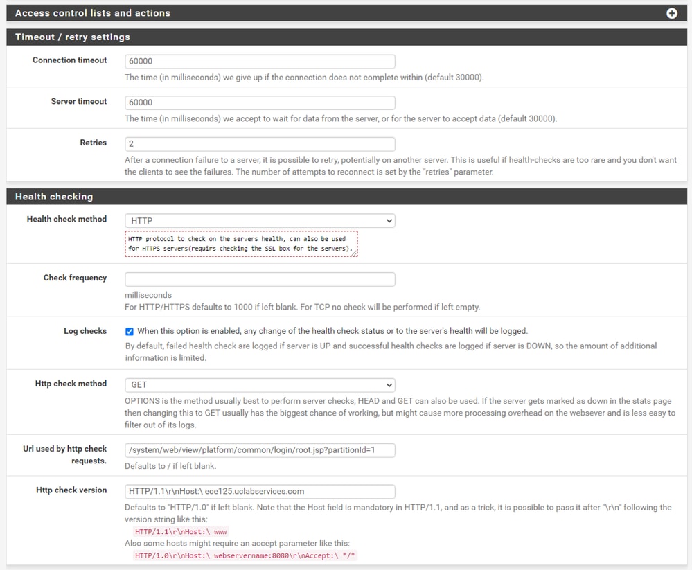 HAProxy Backend - Health checking