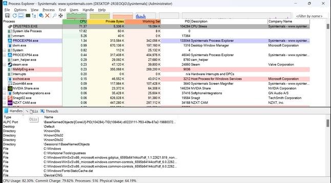 process explorer GUI