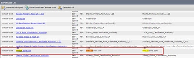 Locating Primary Server Certificates in Tomcat-Trust Folder