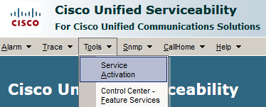 CUCM Service Activation