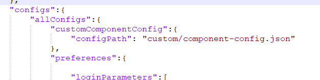 Modifications de la configuration des composants personnalisés dans Template.json