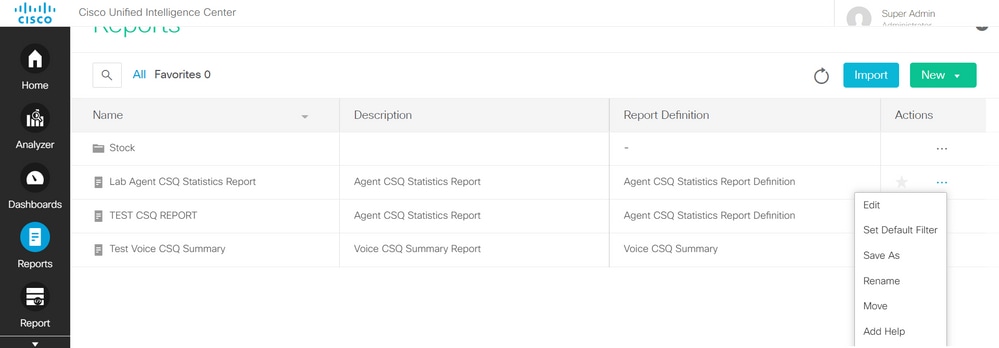 CUIC Report Default, Modification Threshold