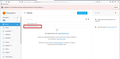 DialogFlow-intent