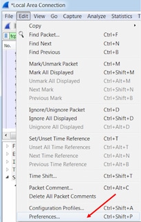 Wireshark Prefences