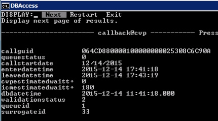 Understand Cisco Voice Portal Courtesy Callback Status Information - Callback Queue