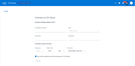 Connect to CX Cloud