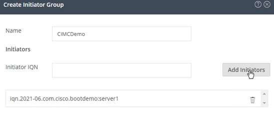 Configure Hyperflex for iSCSI - Create Initiator Group