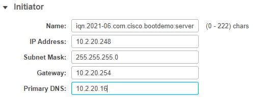 Configure CIMC - Expand Initiator