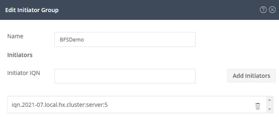 Configure UCS - Edit initiator group name on hyperflex