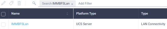 Configure IMM – Search Lan connectivity policy