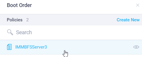 Configure IMM - Choose new boot order policy