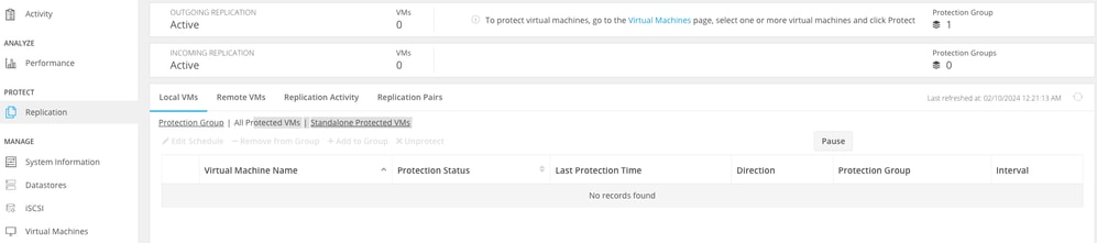 Limpeza de Proteção da VM