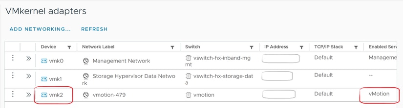 Adaptador VMkernel