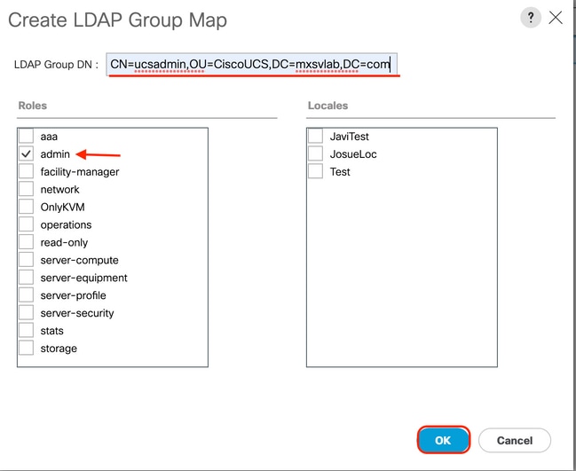 LDAP UCS set up GUI