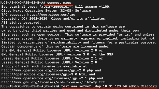 LDAP UCS set up CLI