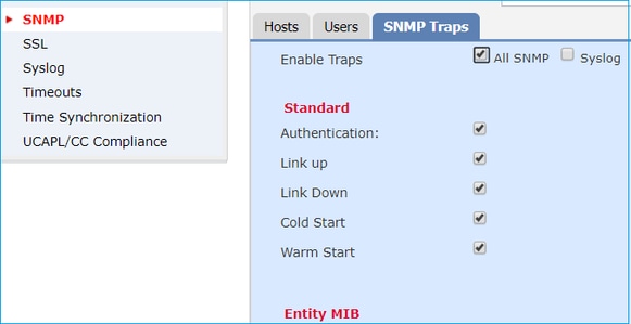 SNMP do FTD – Configurar o SNMPv3 do LINA – guia Interceptações do SNMP