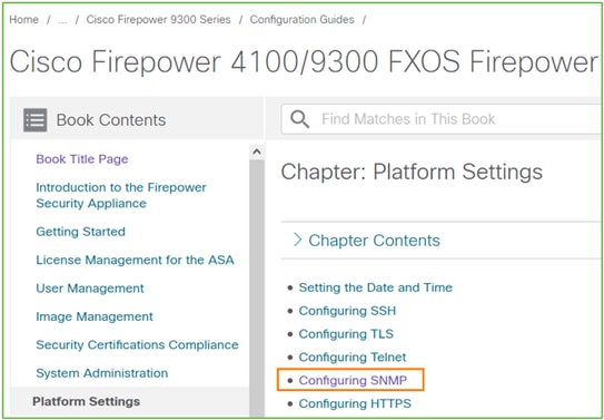 FTD SNMP - Ubicazione dei documenti SNMP - Guida alla configurazione del protocollo SNMP su FXOS