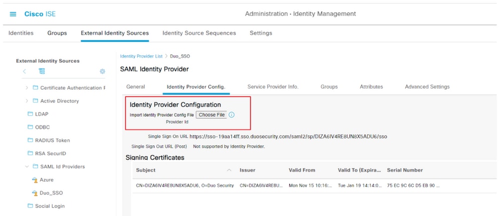 ISE - configurazione GUI SAML 2