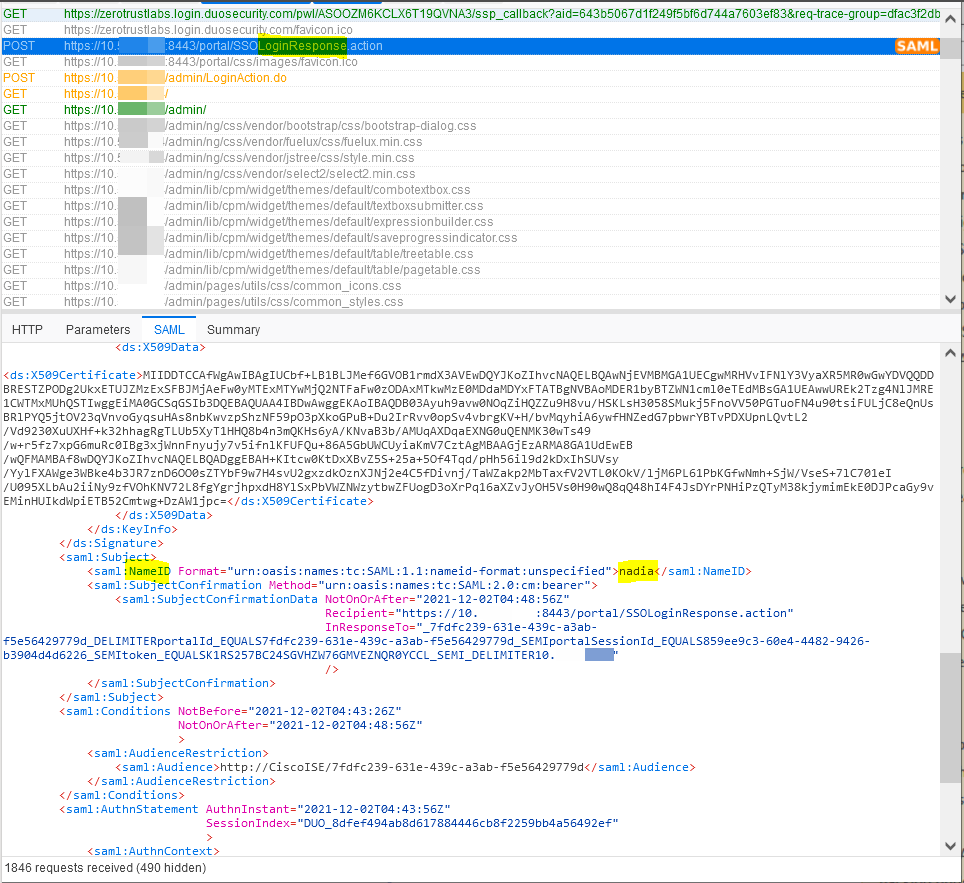 Risoluzione dei problemi di SAML Tracer