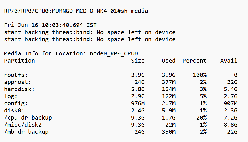 Show Media Output