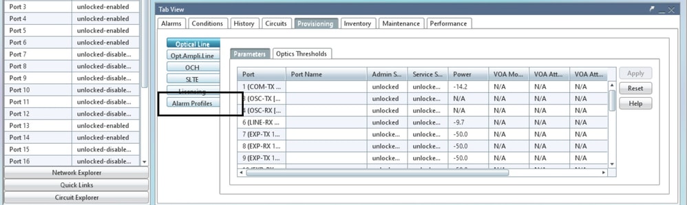 Alarm Profiles