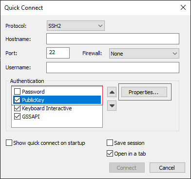 Configuración de autenticación de masilla