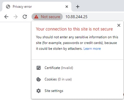 Invalid cert