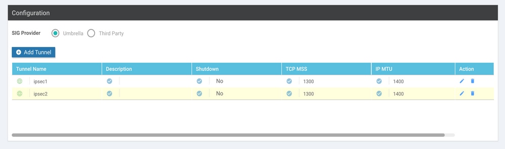 ipsec tunnels for SIG