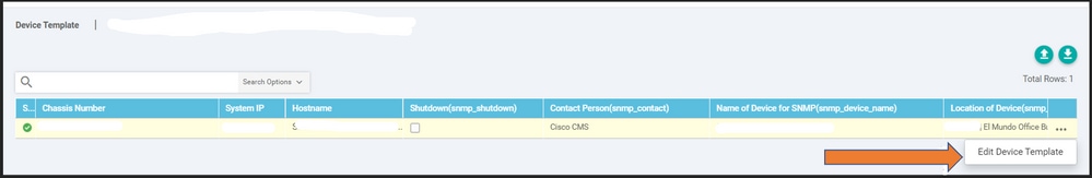 Displays Three Dots Option and Choose Edit Device Templates