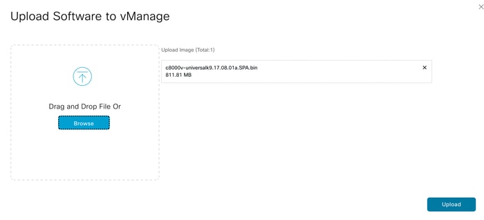 Upload Software to vManage