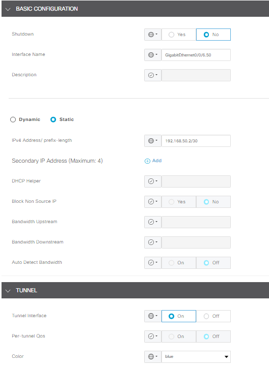 Configuração no cEdge-01