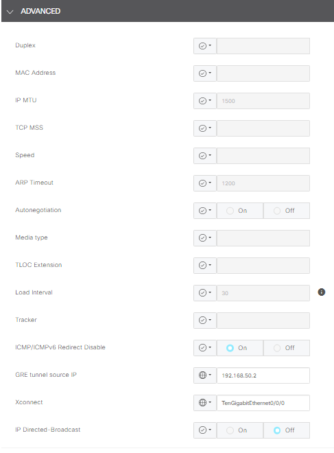 Configuração avançada