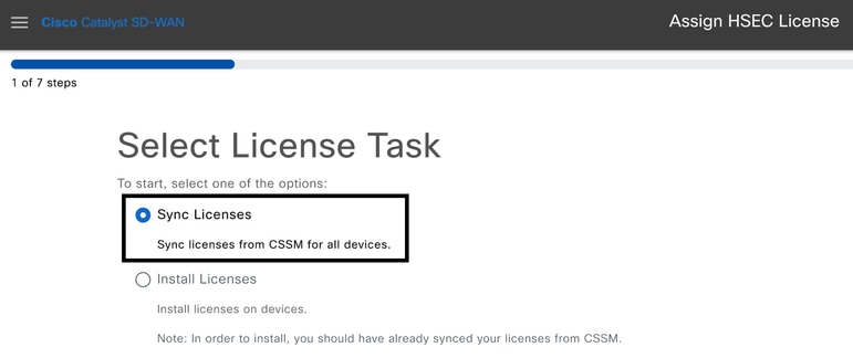 Select License Task