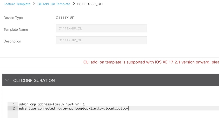 CLI Add-On Template 1