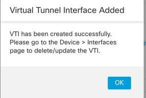 Interface de túnel virtual adicionada