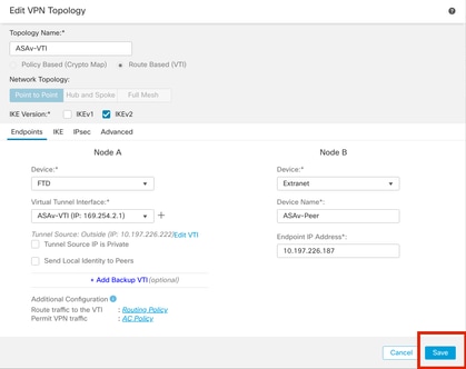 Enregistrement de la configuration