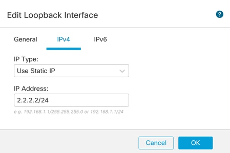 Fournir une adresse IP à l’interface de bouclage