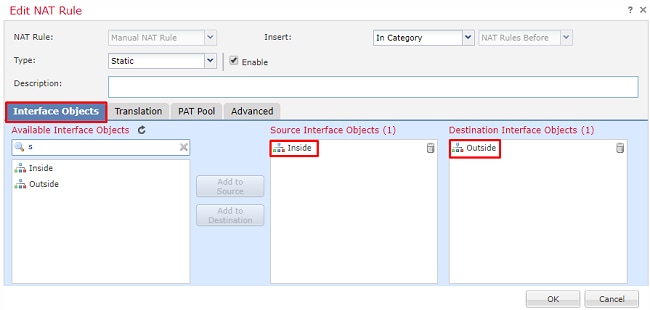 Cisco Firepower VPN Configuration - Configure NAT exemption - Create a new static manual NAT rule