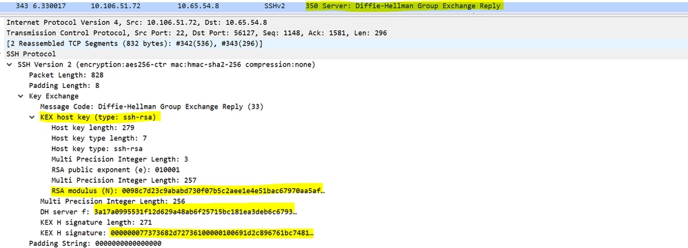 Server DH Public Key & Diffie-Hellman Group Exchange Reply